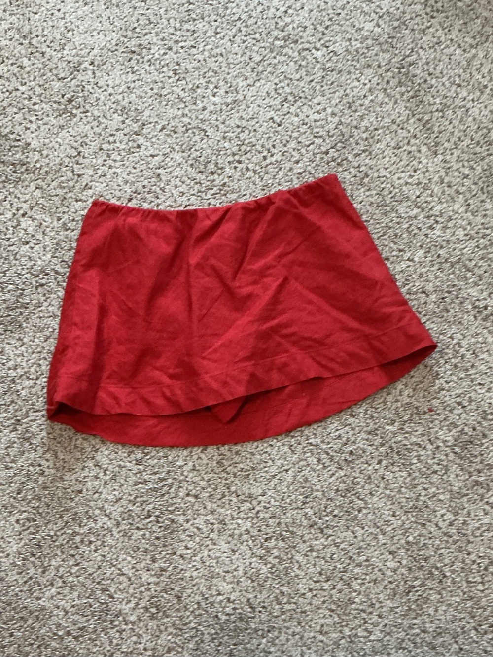 Red Layered Mini Skort
